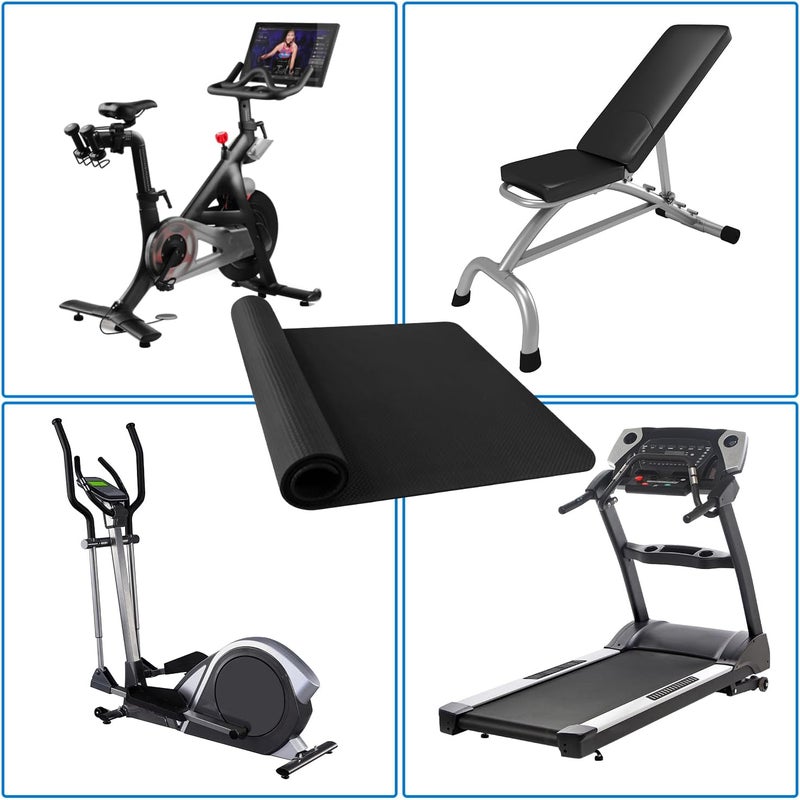 SLIPEXSAFE Treadmill Mat,Bike Mat,Stationary Bike Mat,Foldable Treadmill Mat for Hardwood Floors,Under Exercise Bike Trainer Pad for Indoor Gym Equipment Hardwood Floor Carpet Protector - Image 5
